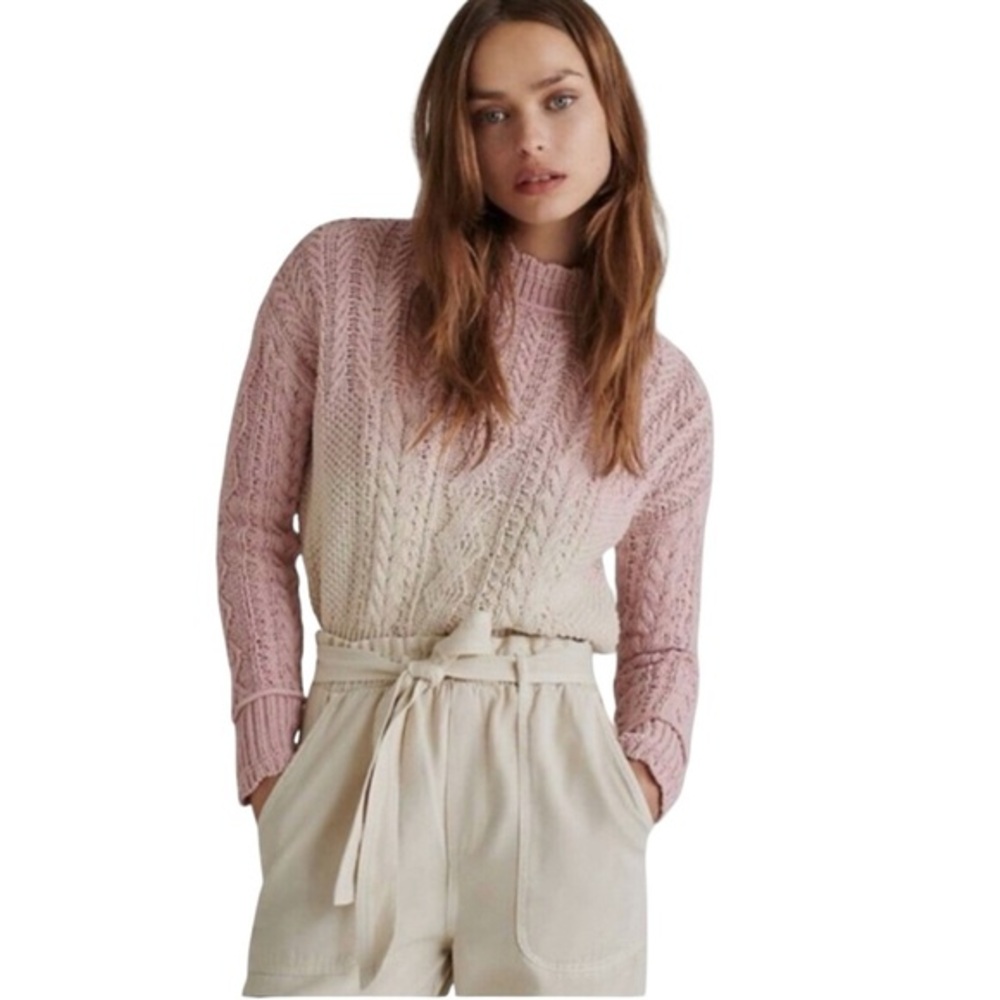 Anthropologie Marci Dip Dye Cable Knot Sweater ✨